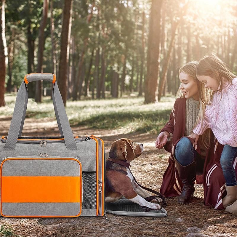 Airline Approved Expandable Soft Sided Pet Travel Breathable Carrying Handbag