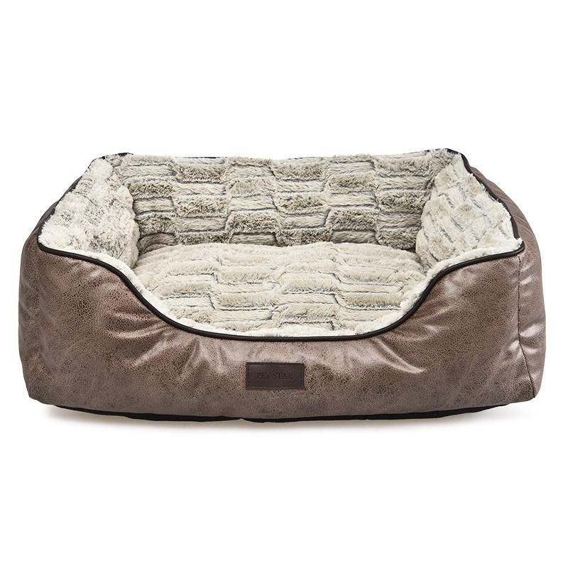 Luxury Waterproof Dog Bed PU Leather Sofa Pet Bed