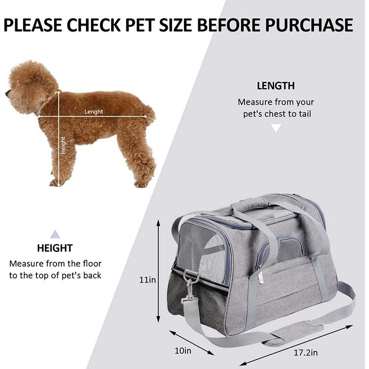 Stylish Portable Breathable Waterproof Tote Shoulder Pet Travel Bag Multi-Functional Expandable Dog Carrier Bags