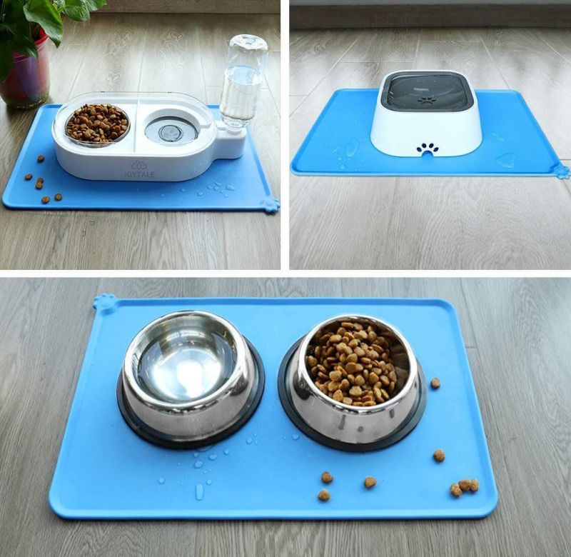 Silicone Waterproof Pet Bowl Mat for Kitten and Doggie