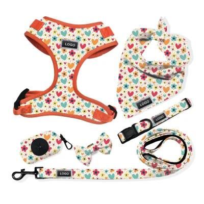 Free Mock up Dog Harness Set Collar Lead Poop Bag, Custom Designs &amp; Logo Adjustable Dog Harness