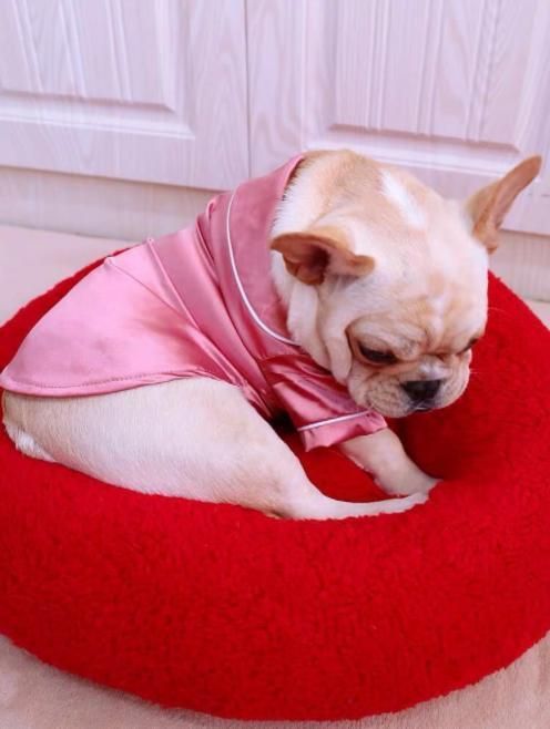 Dog Pajamas Clothes Silk Soft Shirts Loungewear Puppy Pjs for Small Yorkie Bulldog Cats