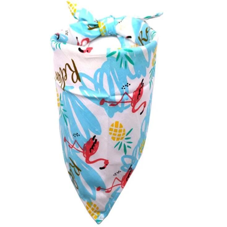 Leaf Plant Triangle Pet Bibs Reversible Triangle Saliva Towel Collar Scarf for Dogs Cats Pets