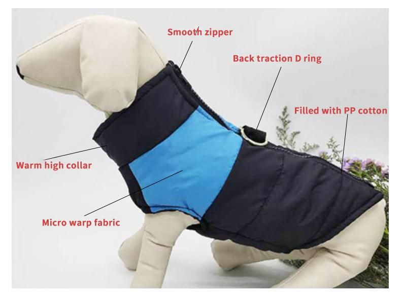 Waterproof Dog Clothes Winter Warm Ski Suit Pet Zipper Coat Pet Clothes Cats and Dogs