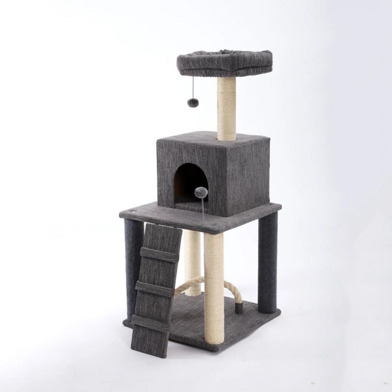 Manufacture Sale Customized Wooden Pet Large Cat Tree Big House