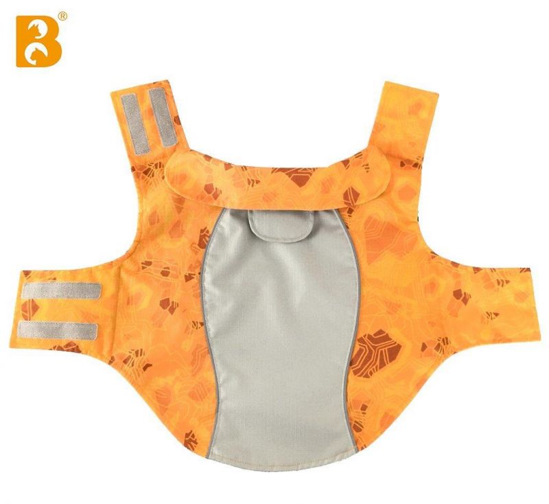 2022 Bright Printed Fabric Reflective Waterproof Dog Jacket