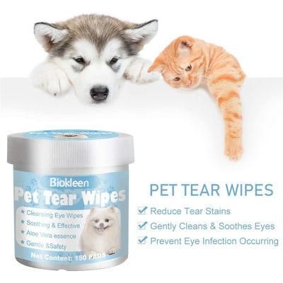 Biokleen Portable Pet Ear Teeth Cleaner Finger Cotton Wet Wipes Eco Bamboo Biodegradable Organic Pet Soft Pet Wipe