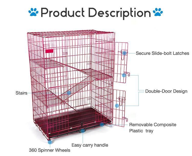 Wholesales Large Metal Cat Cage Indoor Cat Crate