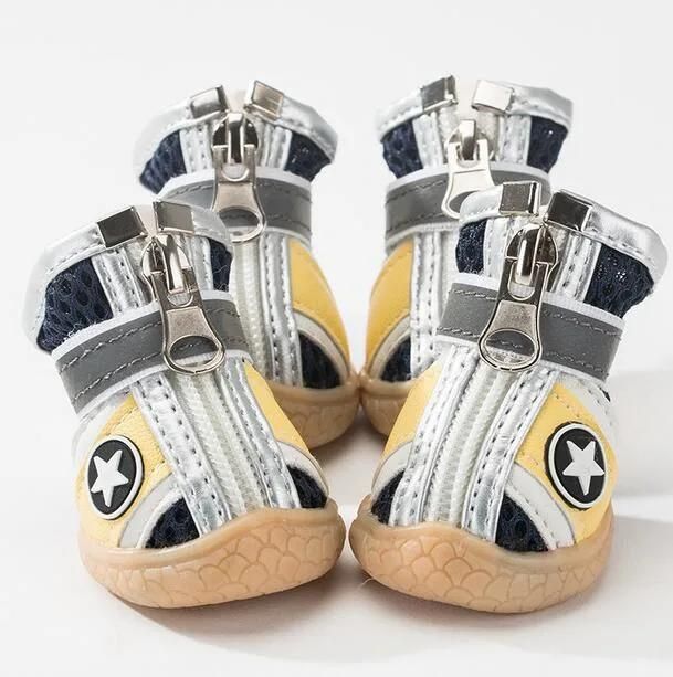 New Design Mesh Sandal Dog Shoes Soft-Soled Dog Shoes