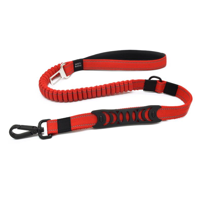 Dog Leash Car Seat Belt Nylon Pet Products Correa Perro Reflective Lead Pet-Products Leashes Elastic Traction for Large Dogs
