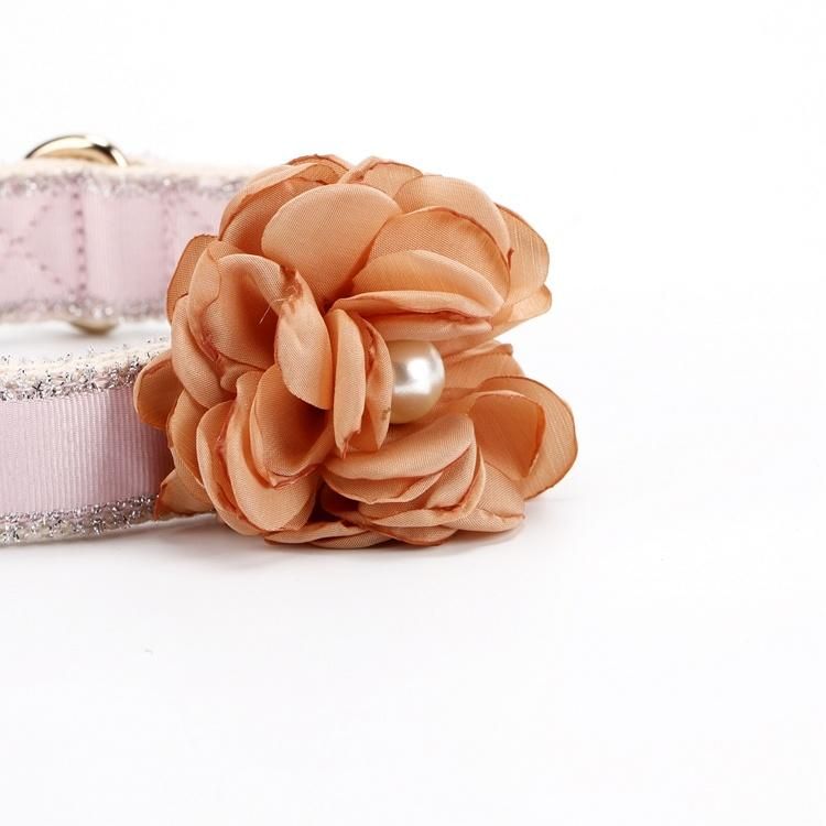 Custom Elegant Floral Dog Collar off Leash Set