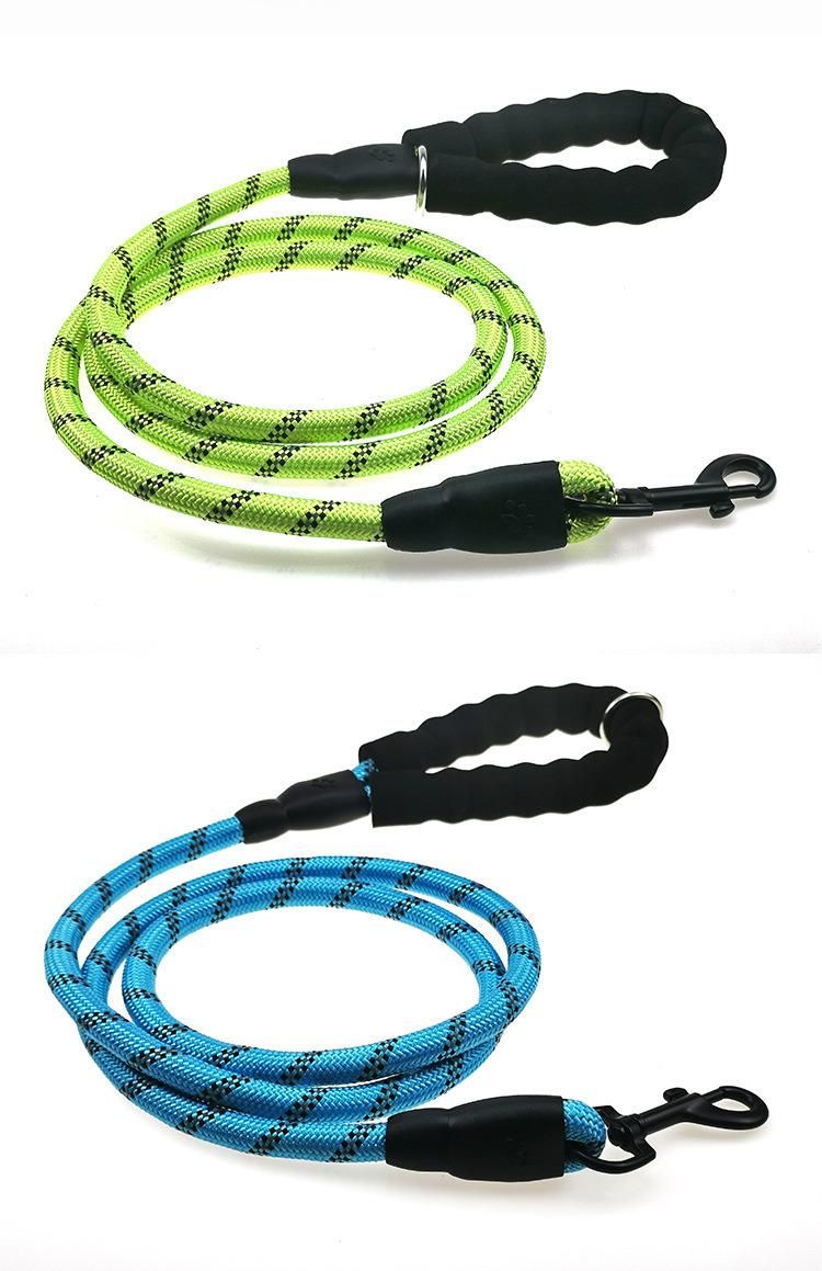 Amazon Hot Selling Reflective Nylon Rope Dog Traction Rope Braided Climbing Rope Dog Lead Dog Leash