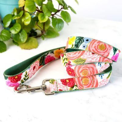 2022 Instagram Hottest New Collection Dog Leash Luxury Elegant Nylon with Fabric Decorative Dog Leash Pet Accessories