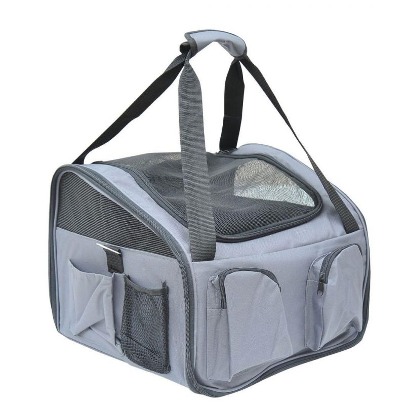 3 in 1 Pet Car Booster Seat Dog Carrier Travel Bag Gray Pet Bag