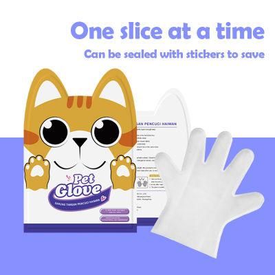 Pets Shampoo Disposable Spunlace Fabric Bath Gloves Wipes Pets