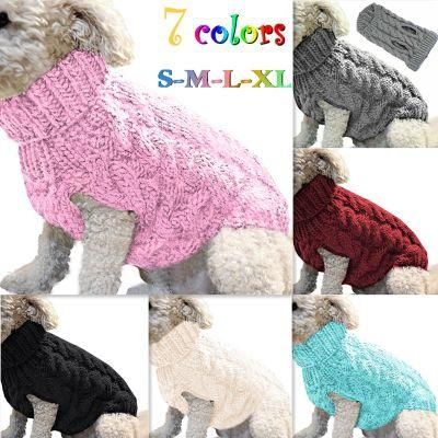 Warm Dog Cat Sweater Clothing Winter Knitted Pet Puppy Clothes