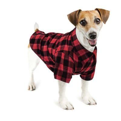 Customized Fashion Checker Button T-Shirt Dog Accessories Apparel Pet Clothes