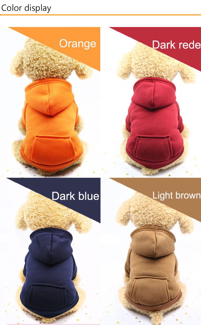 New Arrival Fashionable Cotton, Solid Color Teddy Sports Hoodie Dogs Jacket Coat Apparel Pet Clothes