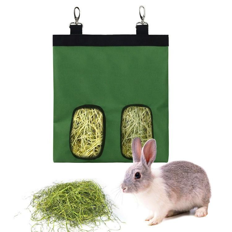 Small Animal Pet Hay Bag Rabbit Feeder Storage Bag Guinea Pig Rabbit Hanging Feeder Bag