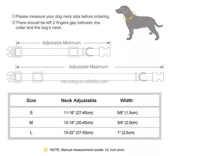 Hot Sale Genuine Leather Polyester Cotton Webbing Dog Collar