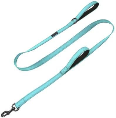 Double Handle Traffic Dog Leash Reflective Nylon Dog Leash