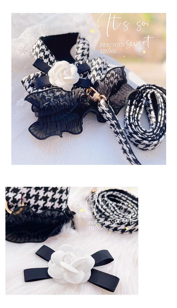 Luxury Fashion Dog Plaid Harness Dog Vest Dog Clothes