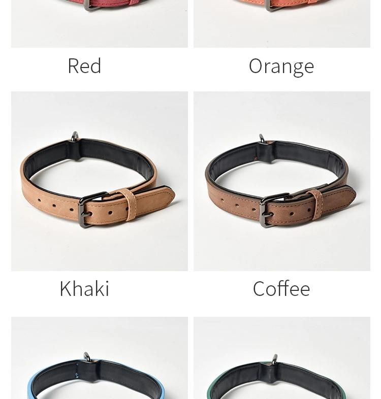 Manufacturer Wholesale Super Light Metal Microfiber Leather Cotton Cat Dog Collar Leash