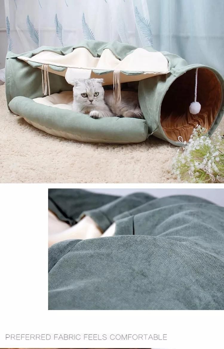 Factory Direct Sales Cat Tunnel Toy Foldable Pet Bed