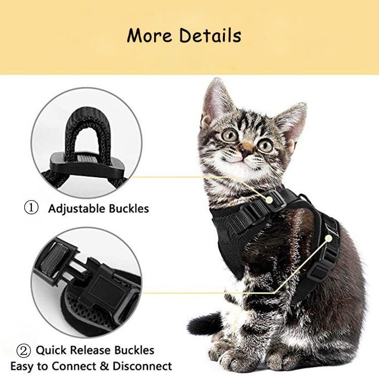 Reflective Breathable Air Mesh Cats Harness with Lead