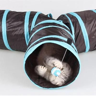 Cat Play Tube with Ringing Ball Toy Foldable Tunnel
