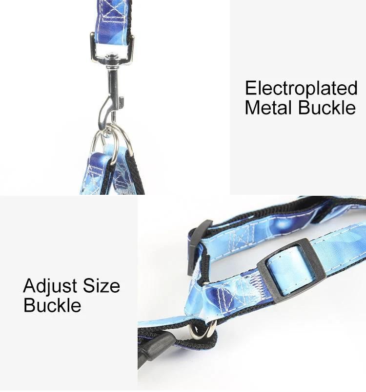 Manufacturers Wholesale Custom Fabric Print Patented Neoprene Reversible Comfort Dog Harness