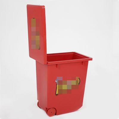 H508 Bright Plastic 10kg 20L Pet Food Container with Wheels