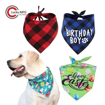 Hot-Sale Customized Pattener Bowknot Dog Accessories Pet Triangle Saliva Towel