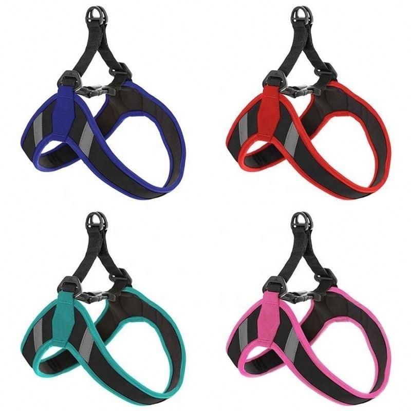 Pet Accessory Dog Harness Reflective Nylon Soft Mesh Padded Quick Fit Dog Harness for Walking Training