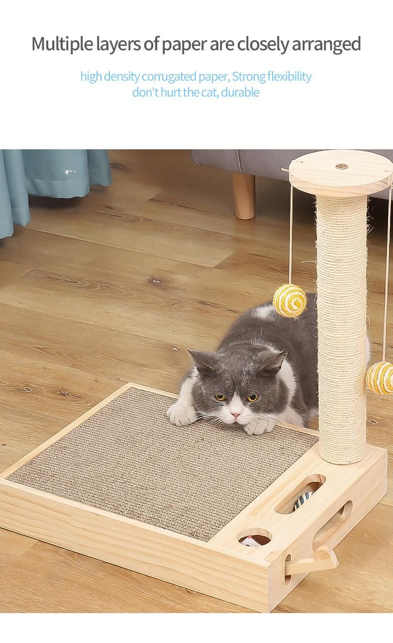 Luxury Pet Furniture Solid Wood Cat Tree Tower Sisal Multi Function Cat Scratch Post Toys
