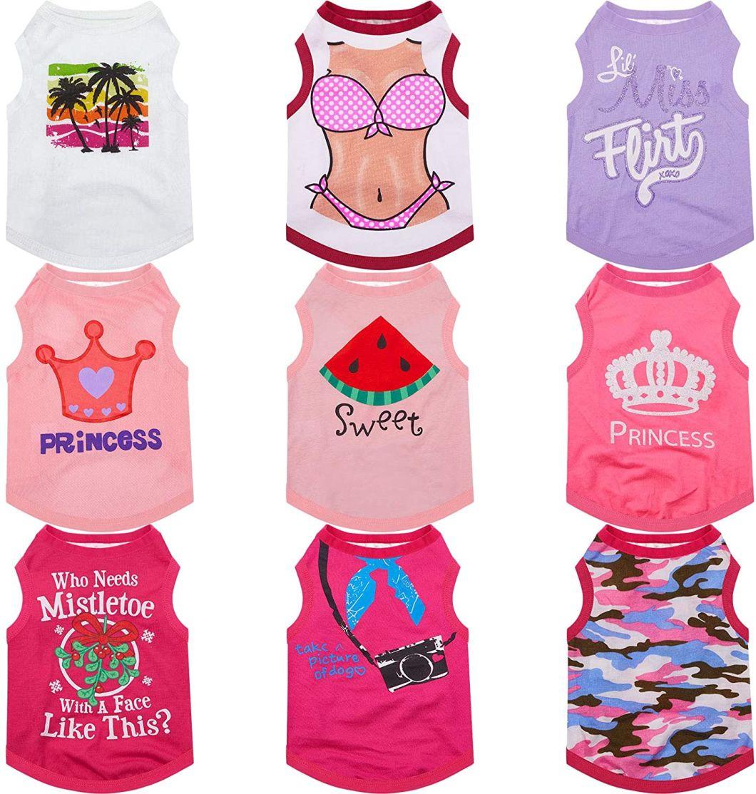 Cute Pattern Design Summer Dog T-Shirt
