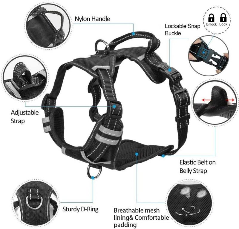 Dog Harness No Pull Pet Harnesses with Dog Collar