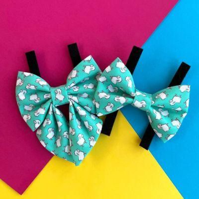 Customization Personalize Sublimation Dog Bow Tie Outdoor Luxury Pet Sailor Bow Dogs