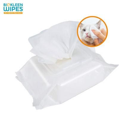 Biokleen 100PCS Aloe Pet Wet Wipes with Vitamin E and Antiseptic Dogs Puppies and Cats Cleaning Wipes