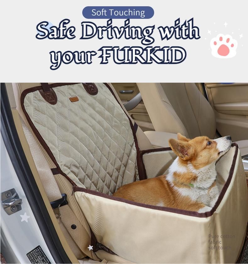 Waterproof Nylon Dog Car Seat Removable Car Carrier Bed