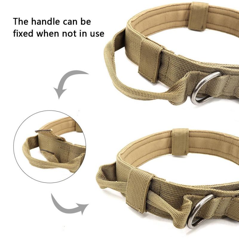 OEM/ODM Camouflage Tactical Dog Collar Nylon Strong Training Heavy Duty Durable Tactical Pet Collar