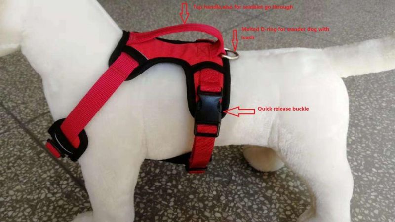 2022 High Quality Soft Reflective Dog Harness with Handle