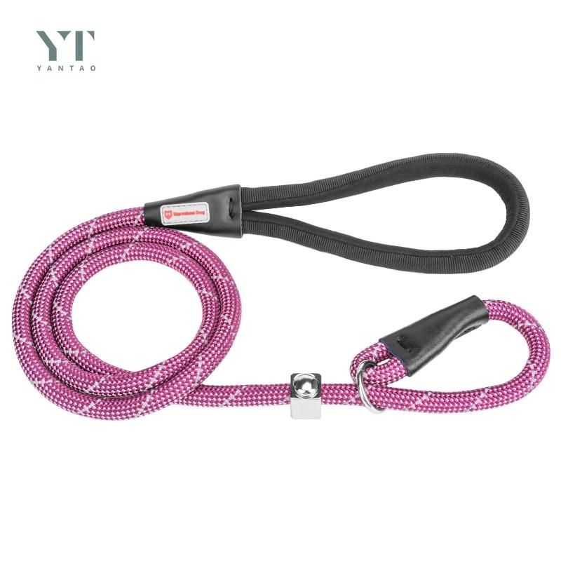 Heavy Duty Strong Training Tactical Red Dog Rope Leash Collar Rope Dog Collar Leash Without Clip