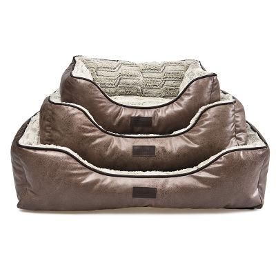 Luxury Waterproof Dog Bed PU Leather Sofa Pet Bed