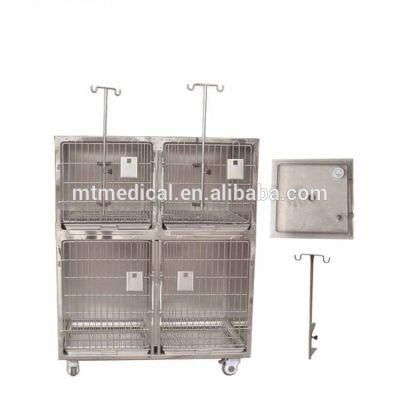 Pet Clinic Veterinary Treatment Stainless Steel Cat Cage for Animals