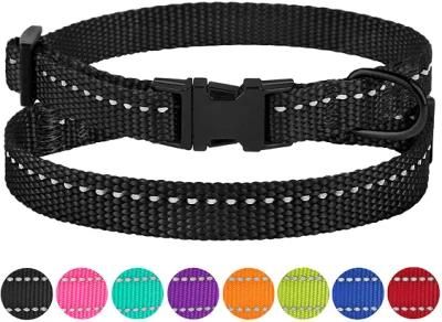 Reflective Dog Collar Nylon Soft Padded Pet Collars for Medium Large Dogs