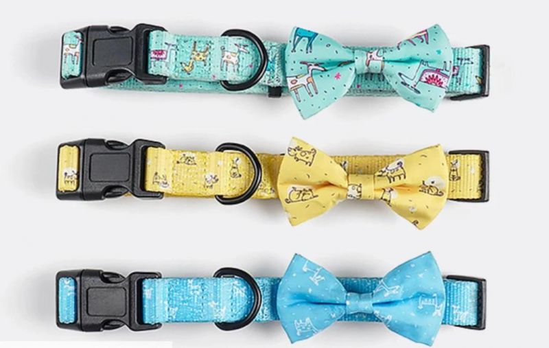 Amazon Popular Printing Pet Collars Harness Dog Leash Set