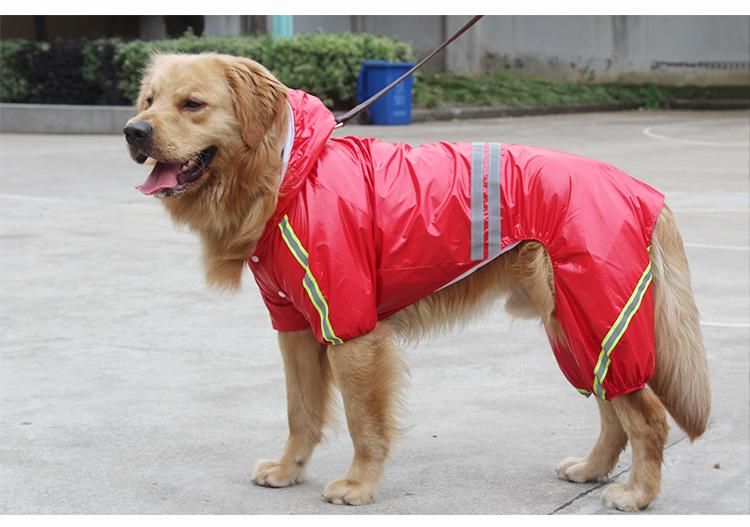 OEM Outdoor Reflective Waterproof Dog Raincoat Pet Rain Coat Clothes