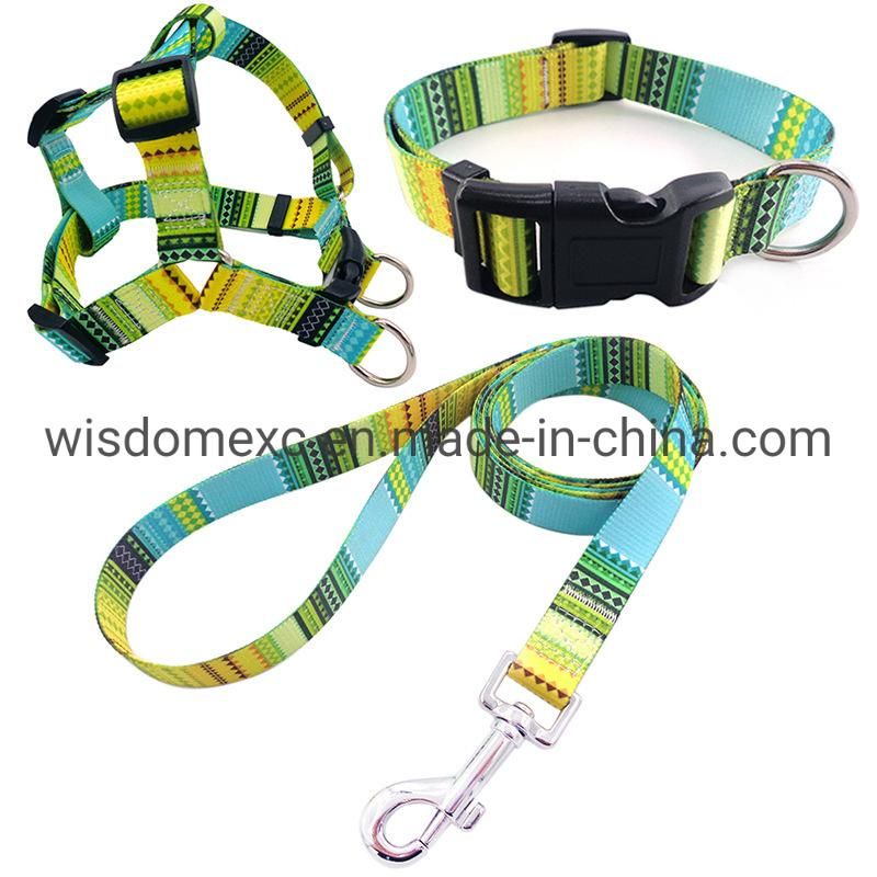 Dog Leash 120cm Adjustable Dog Collar Logo Printed Harness