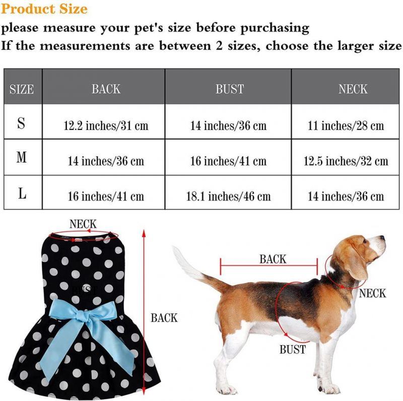 Wholesale Nice Dog Dress Clothes Princess Lovely Bow Puppy Dress Polka DOT Pet Apparel Dog Dress Clothes